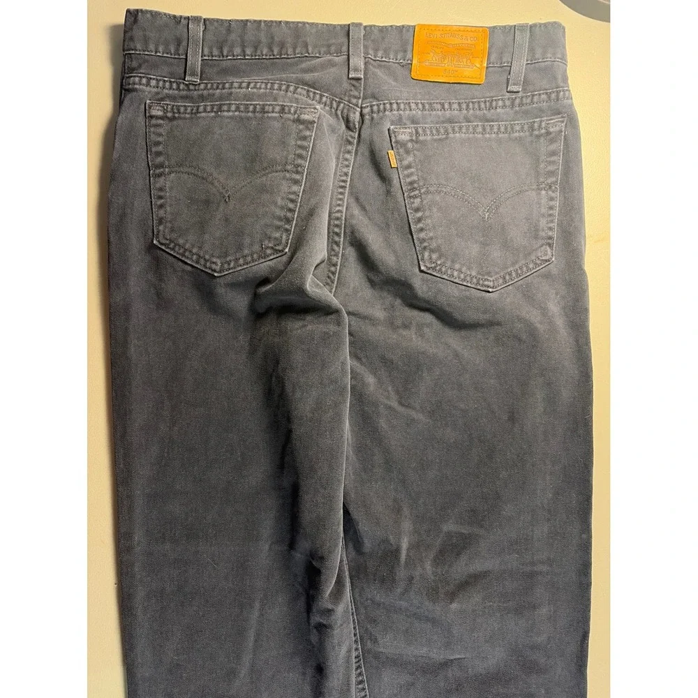 Levi's 540 Relaxed Fit Jeans Mens 34x32 Gray Orange Tab Straight Leg Vintage